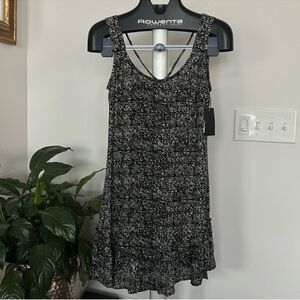 Nordstrom Want Need Tank mini Dress Sz M Sleeveless Ruffled Hem NEW